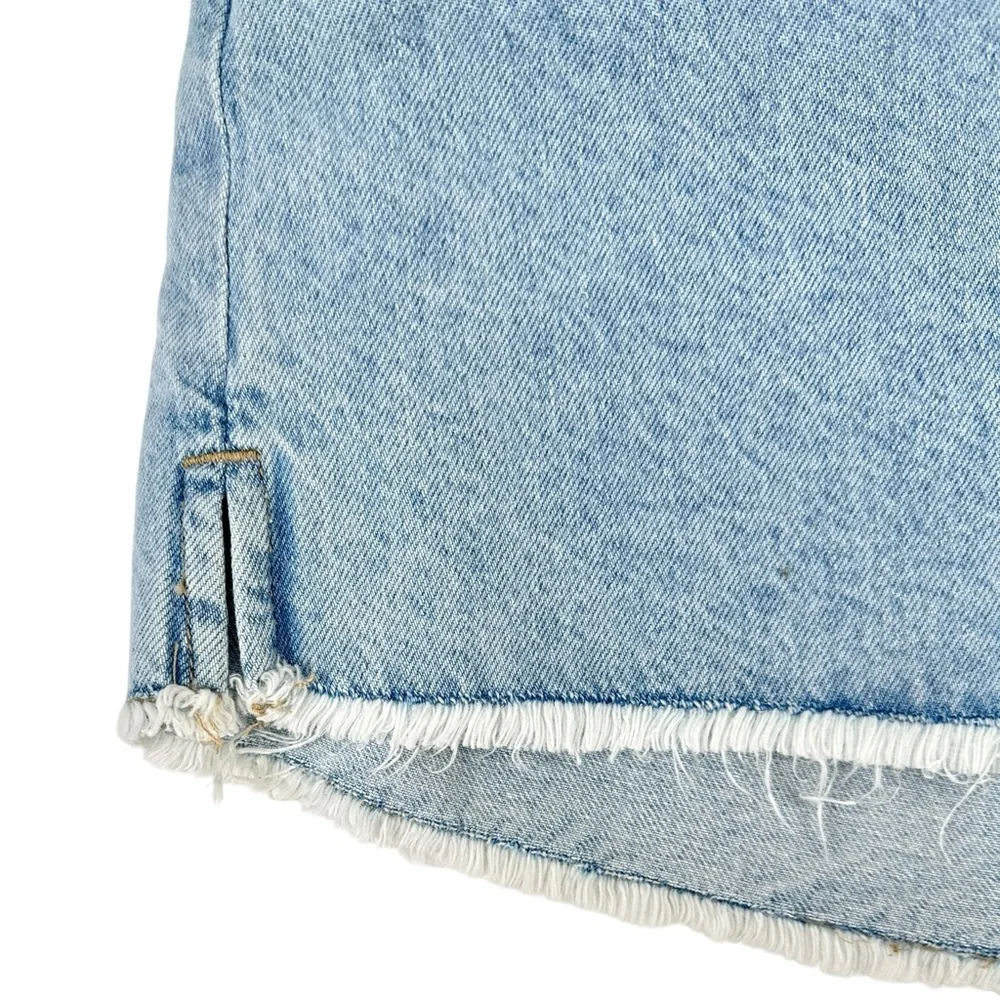 NWT 7 For All Mankind Paperbag Easy Ruby Short - Light Wash Soft Denim Shorts